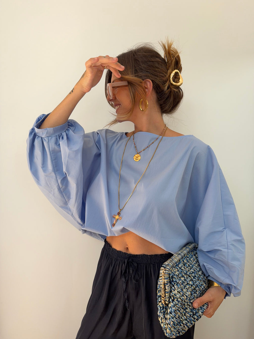 Blouse Elia - bleu clair