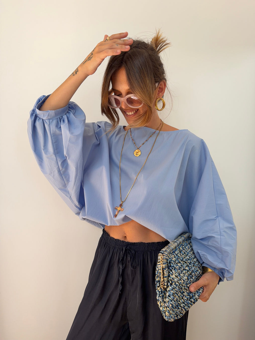 Blouse Elia - bleu clair