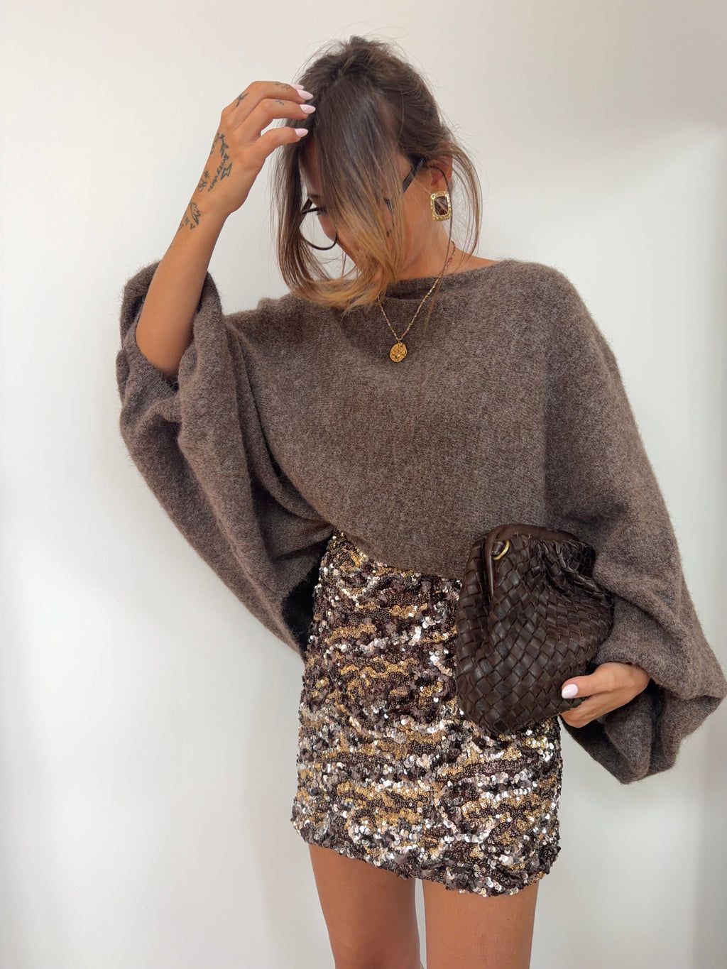 Pull oversize - moka