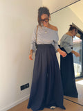 Pantalon à scratch - bleu