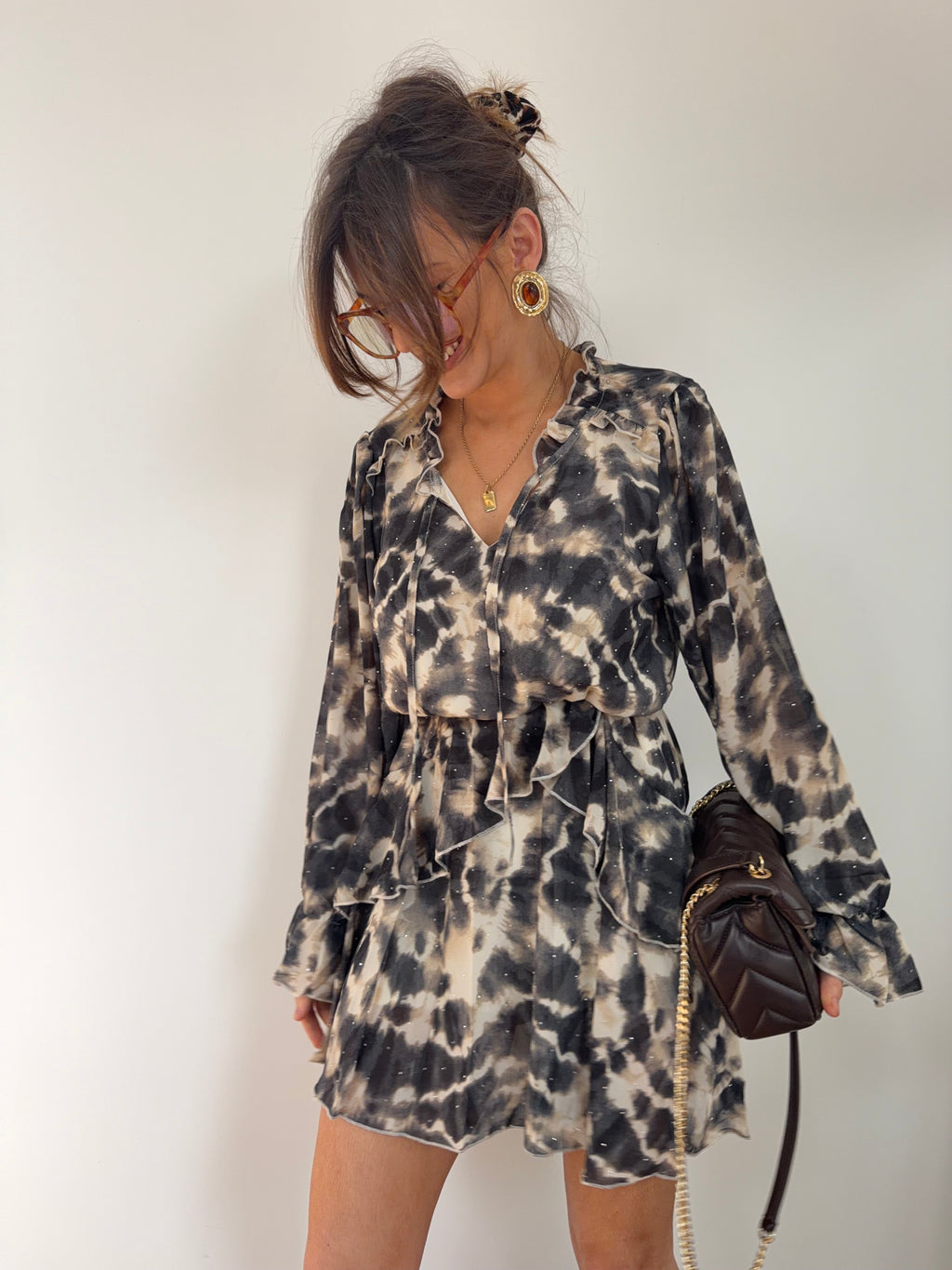 Robe à volants et strass