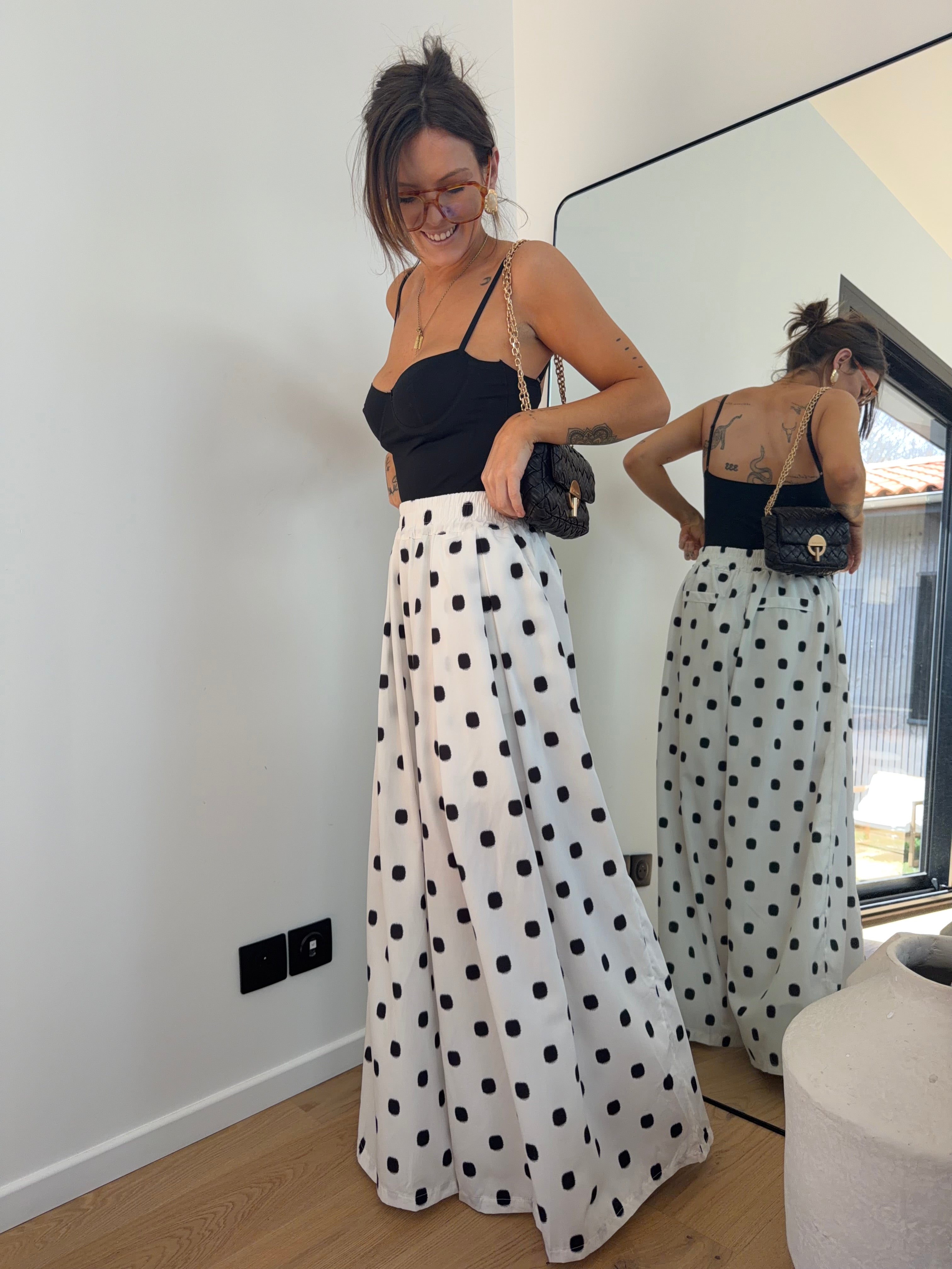 Pantalon à gros pois