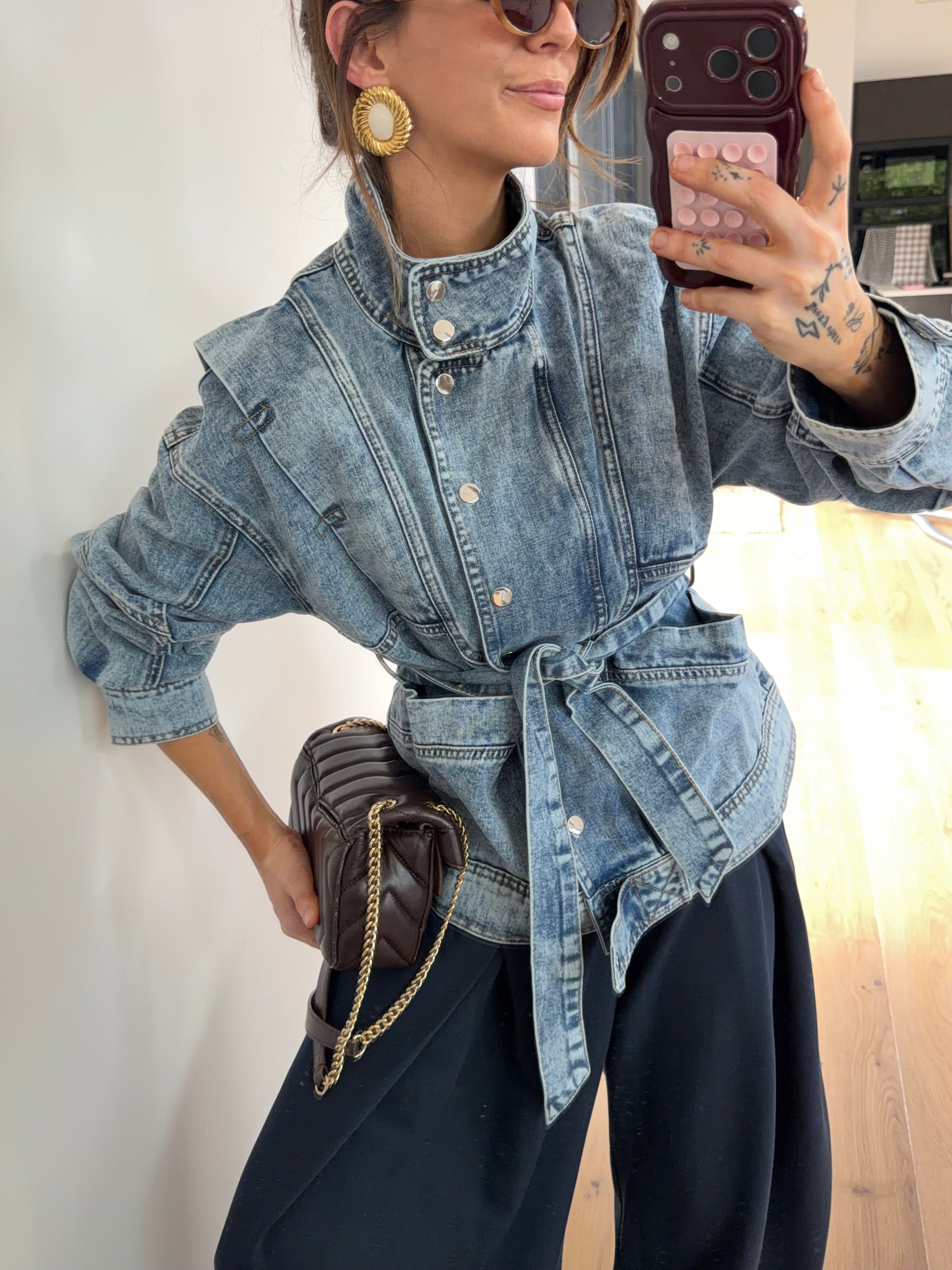 Veste à noeud - bleu jeans