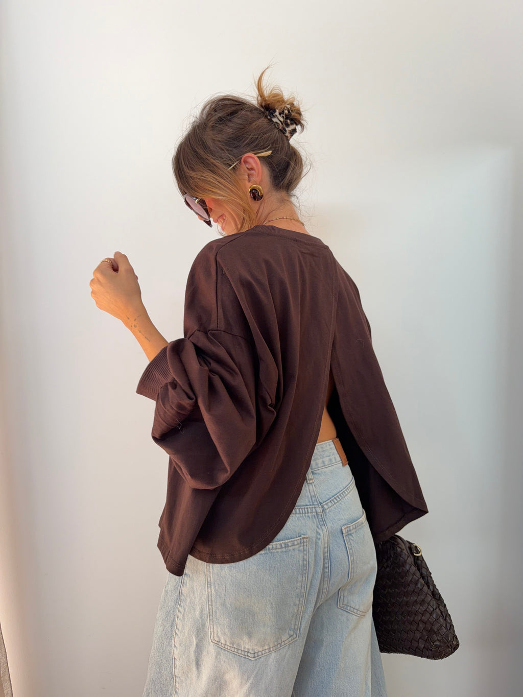 T-shirt long Mia - choco