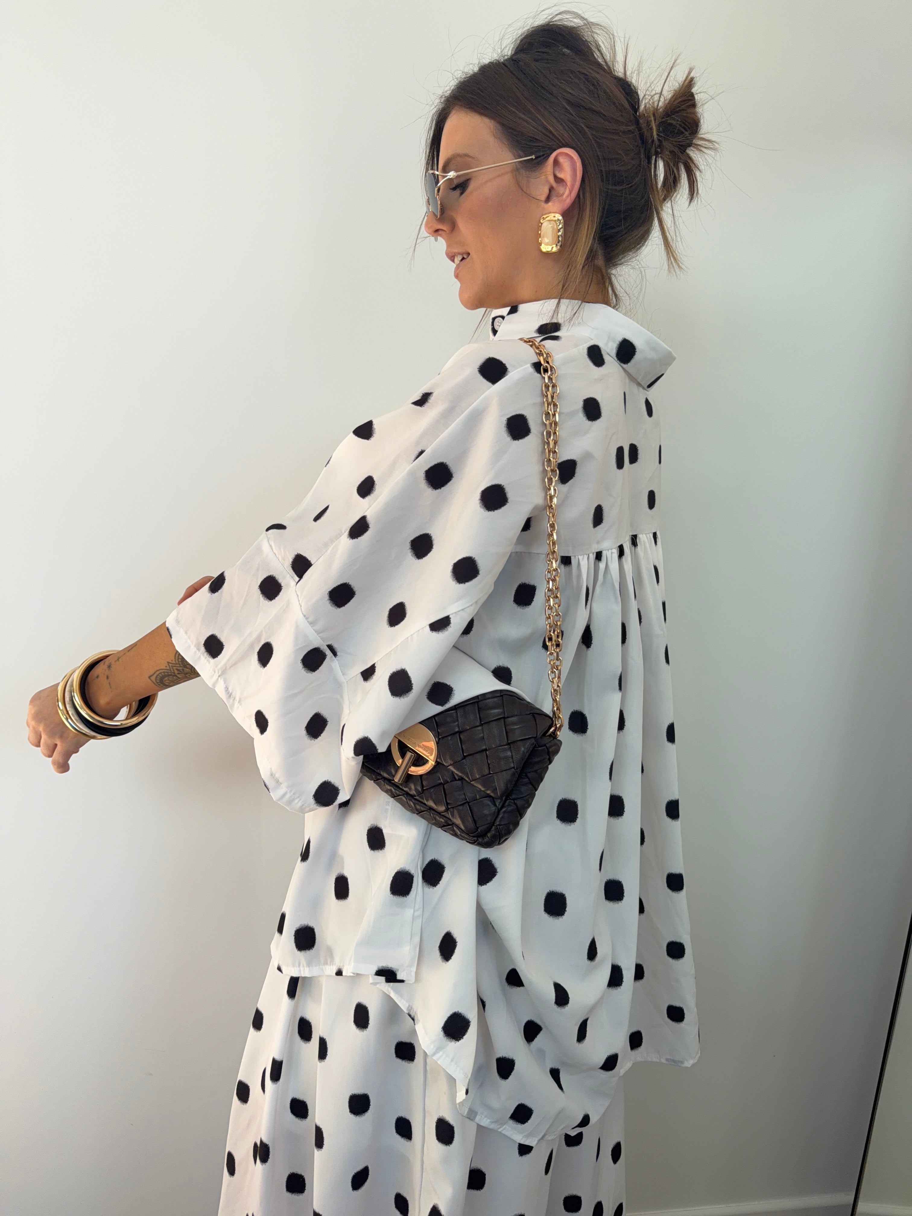 Chemise à gros pois