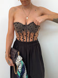 Corset à pois - noir