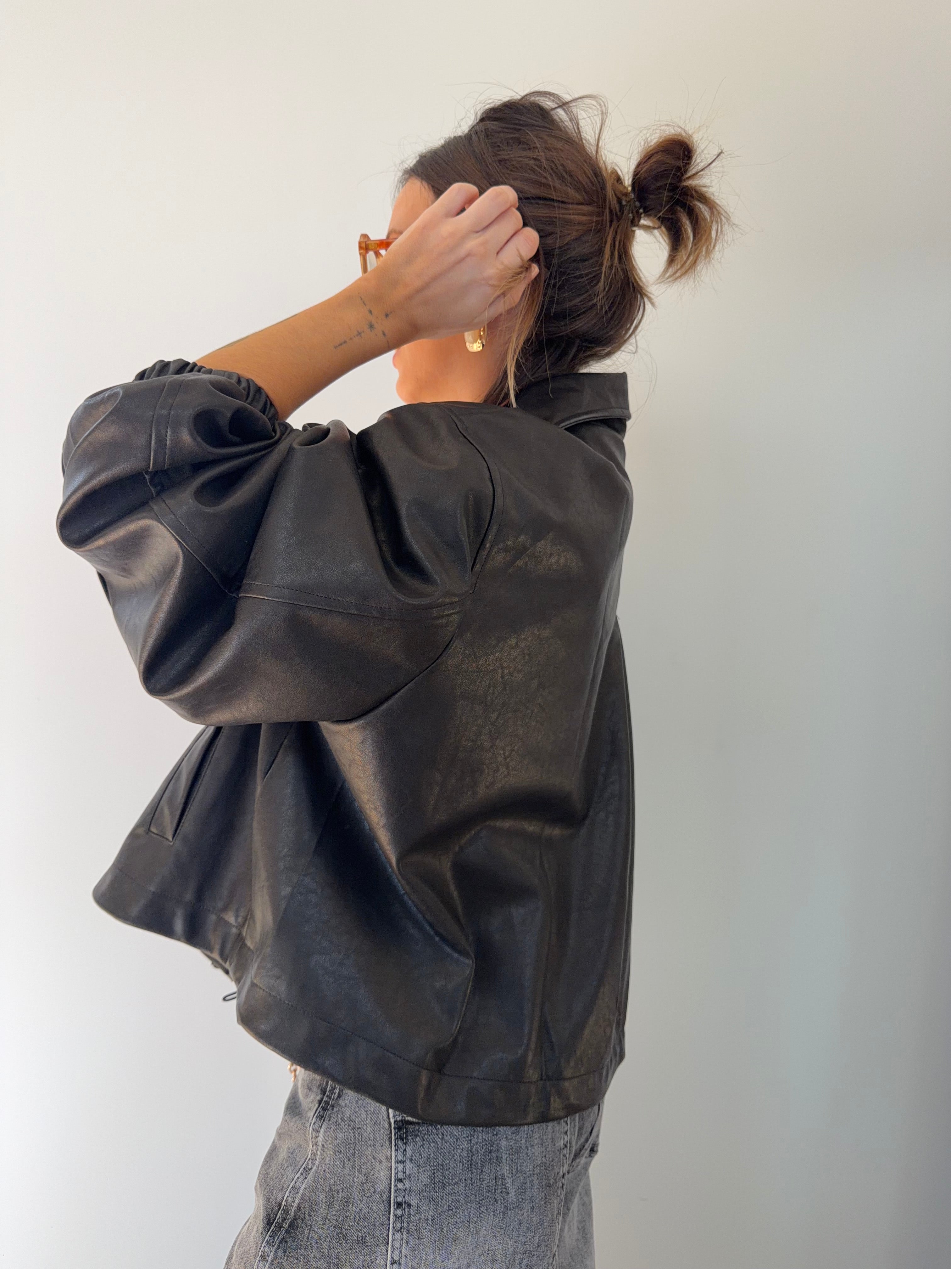 Veste similicuir - noire