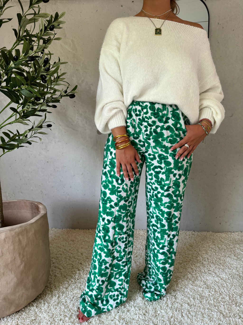 PANTALON FLUIDE - VERT