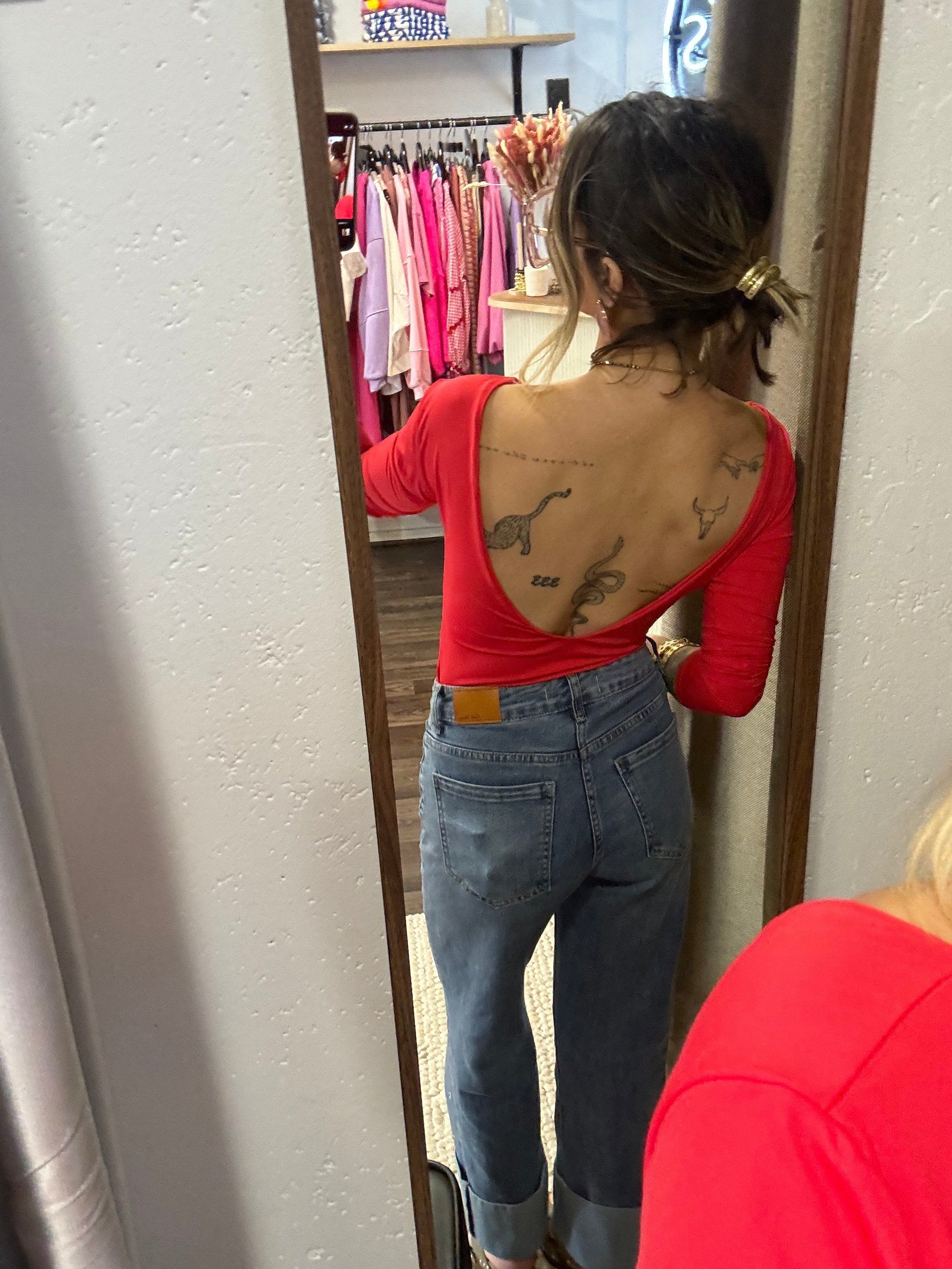 Body dos nu - rouge