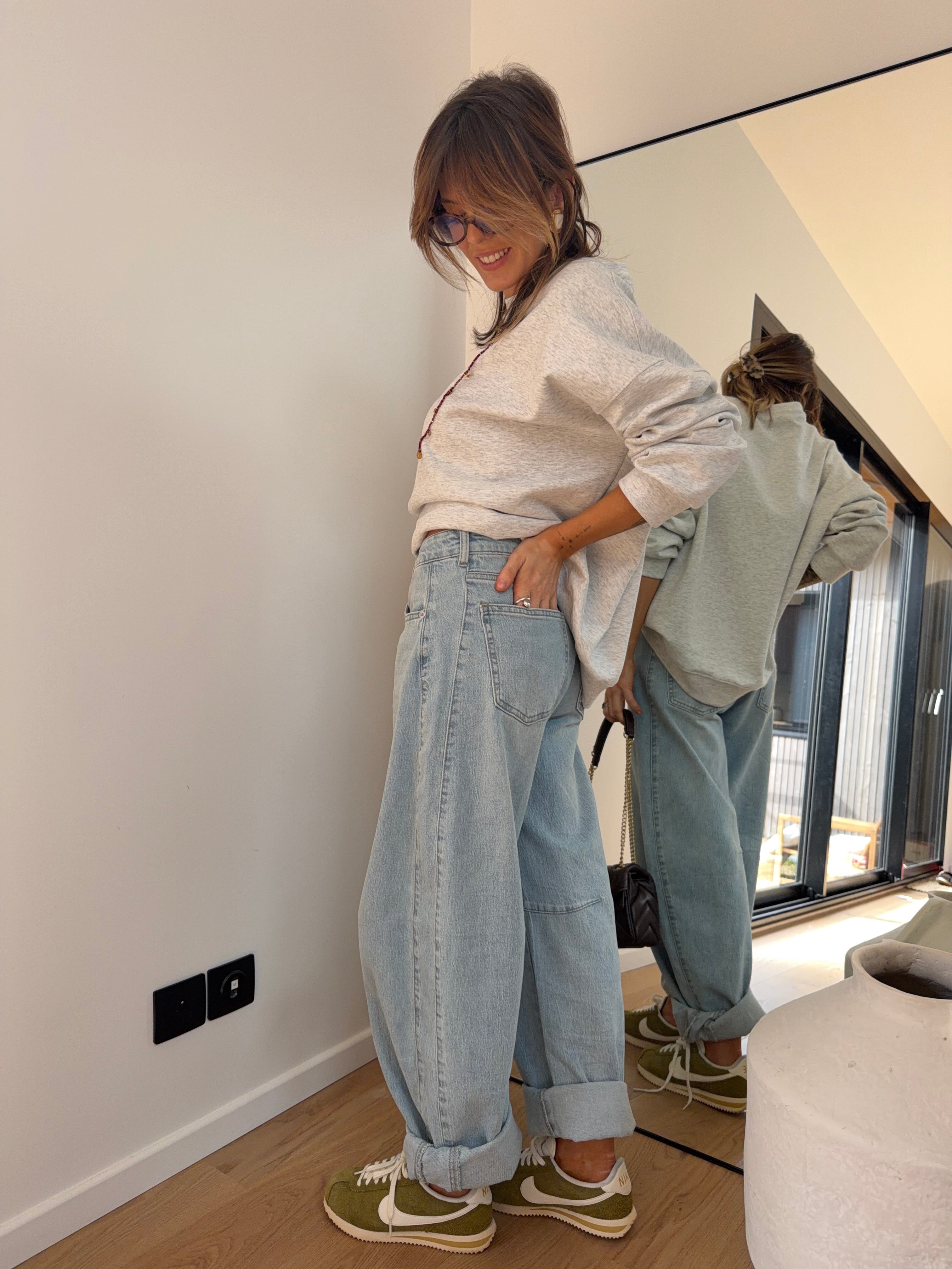 Jeans baggy Paoly - bleu clair