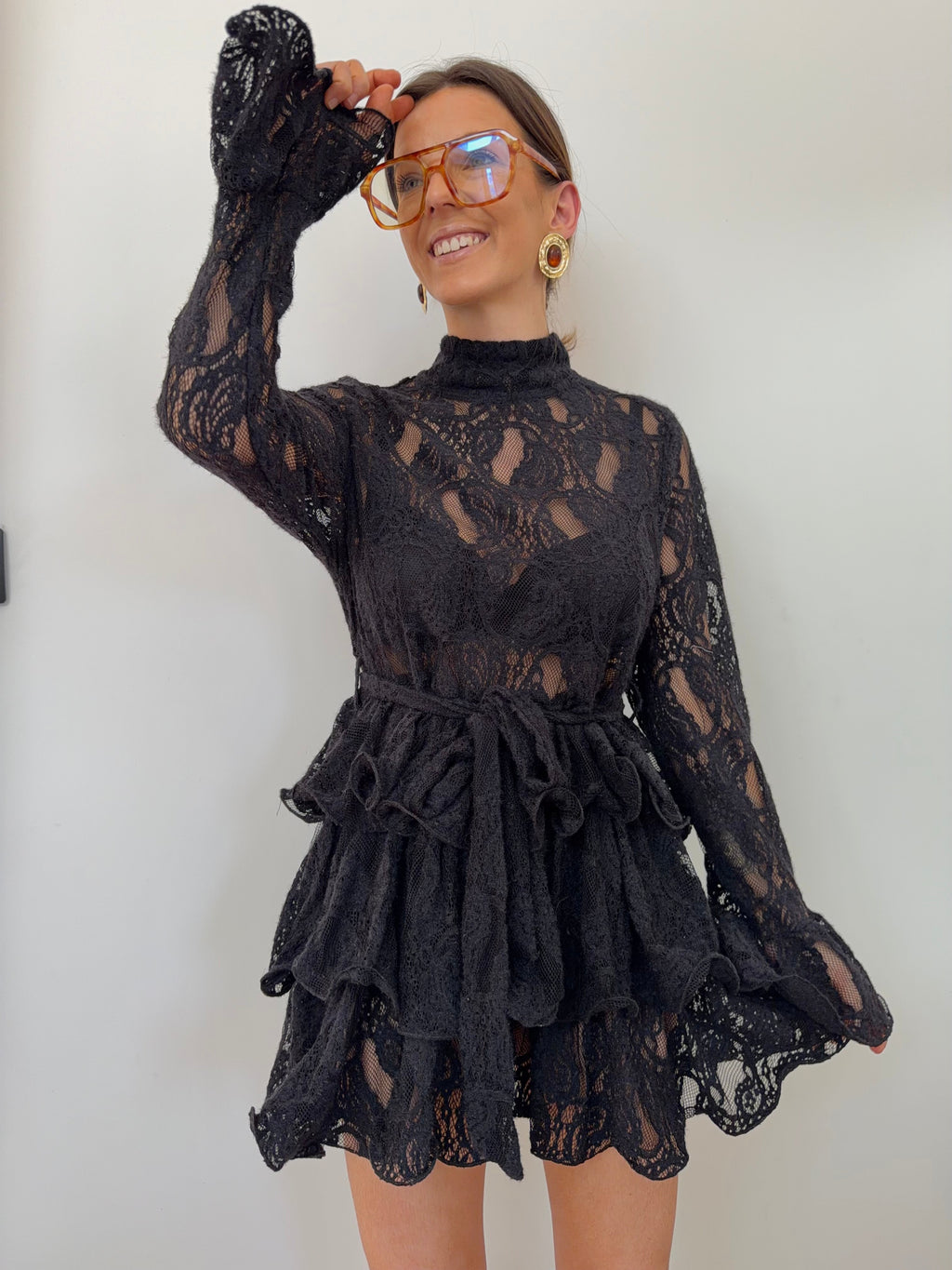Robe dentelle - noire