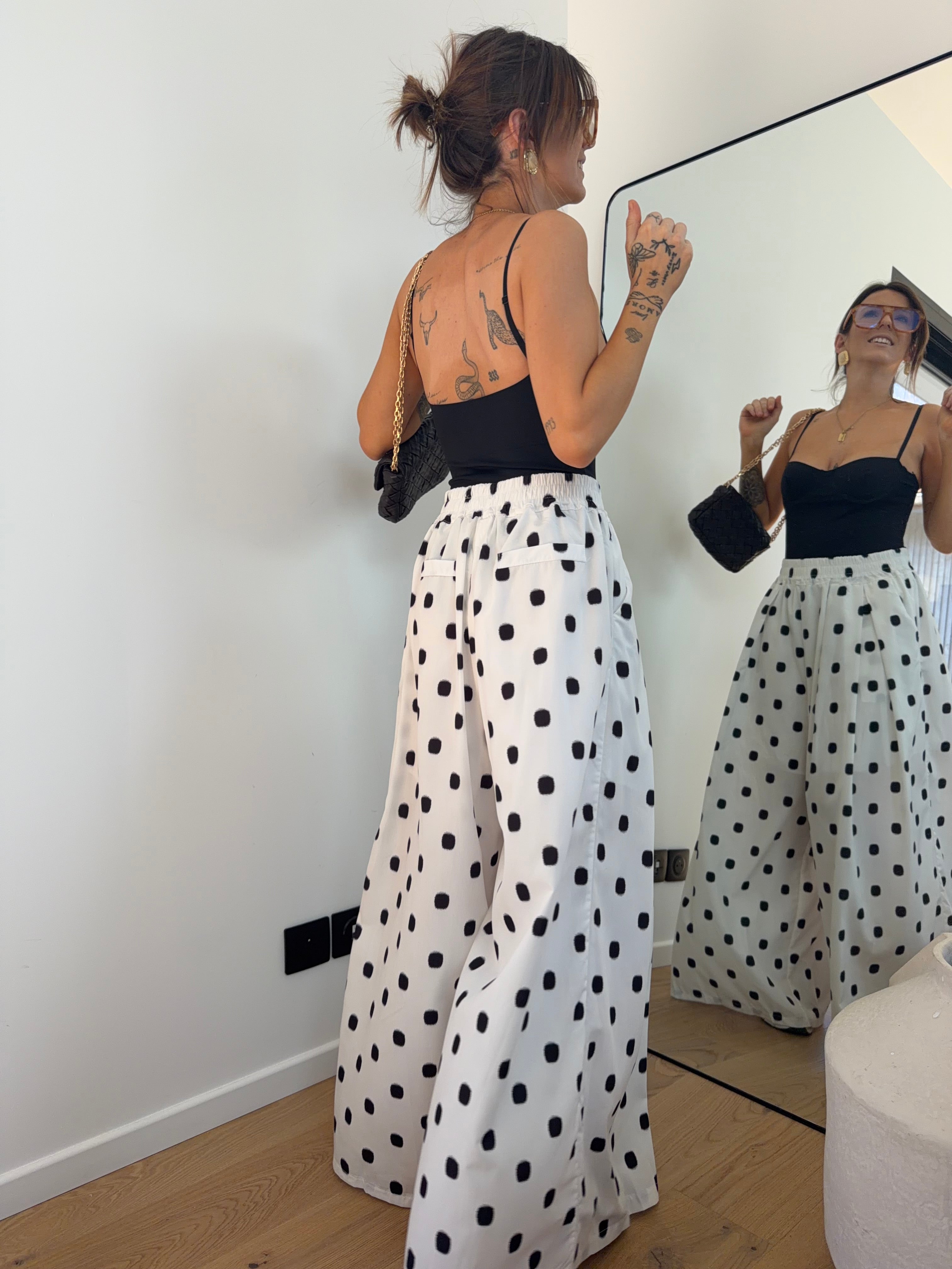Pantalon à gros pois