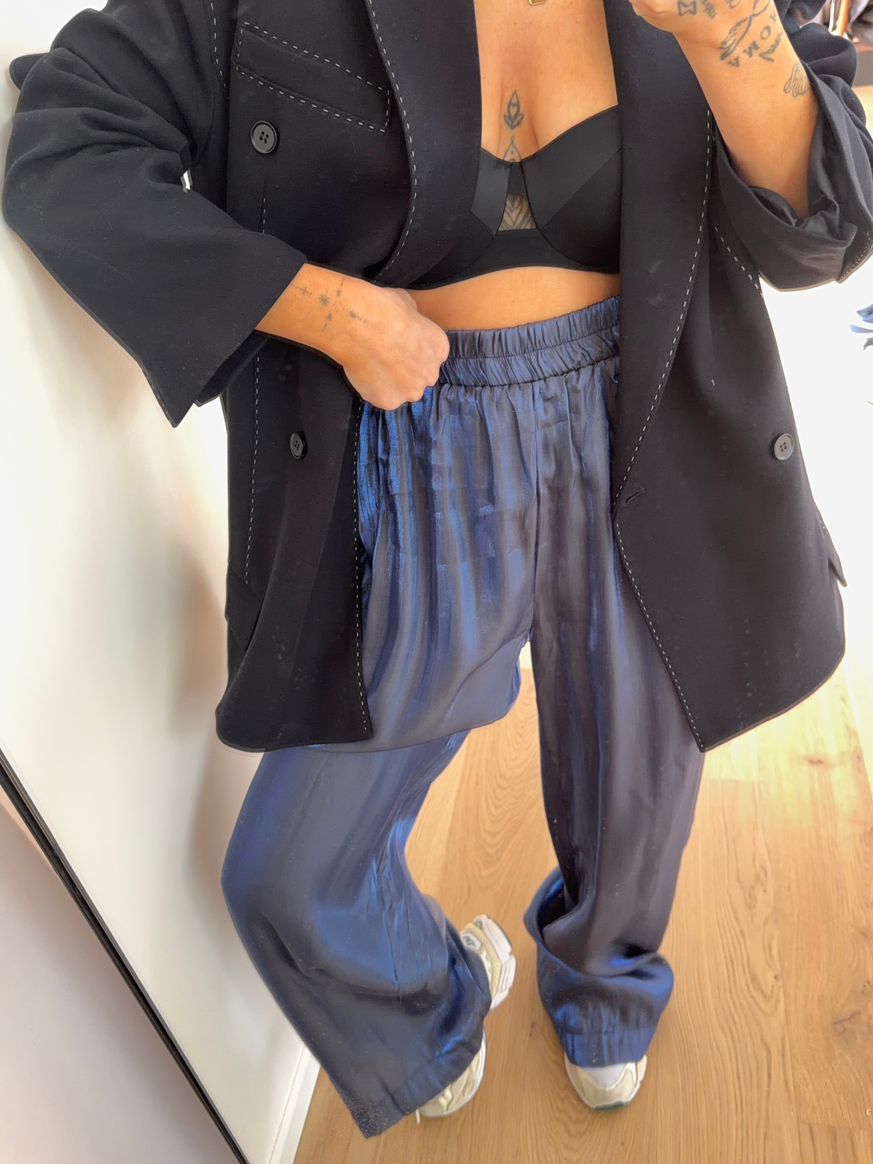 Pantalon satiné - bleu