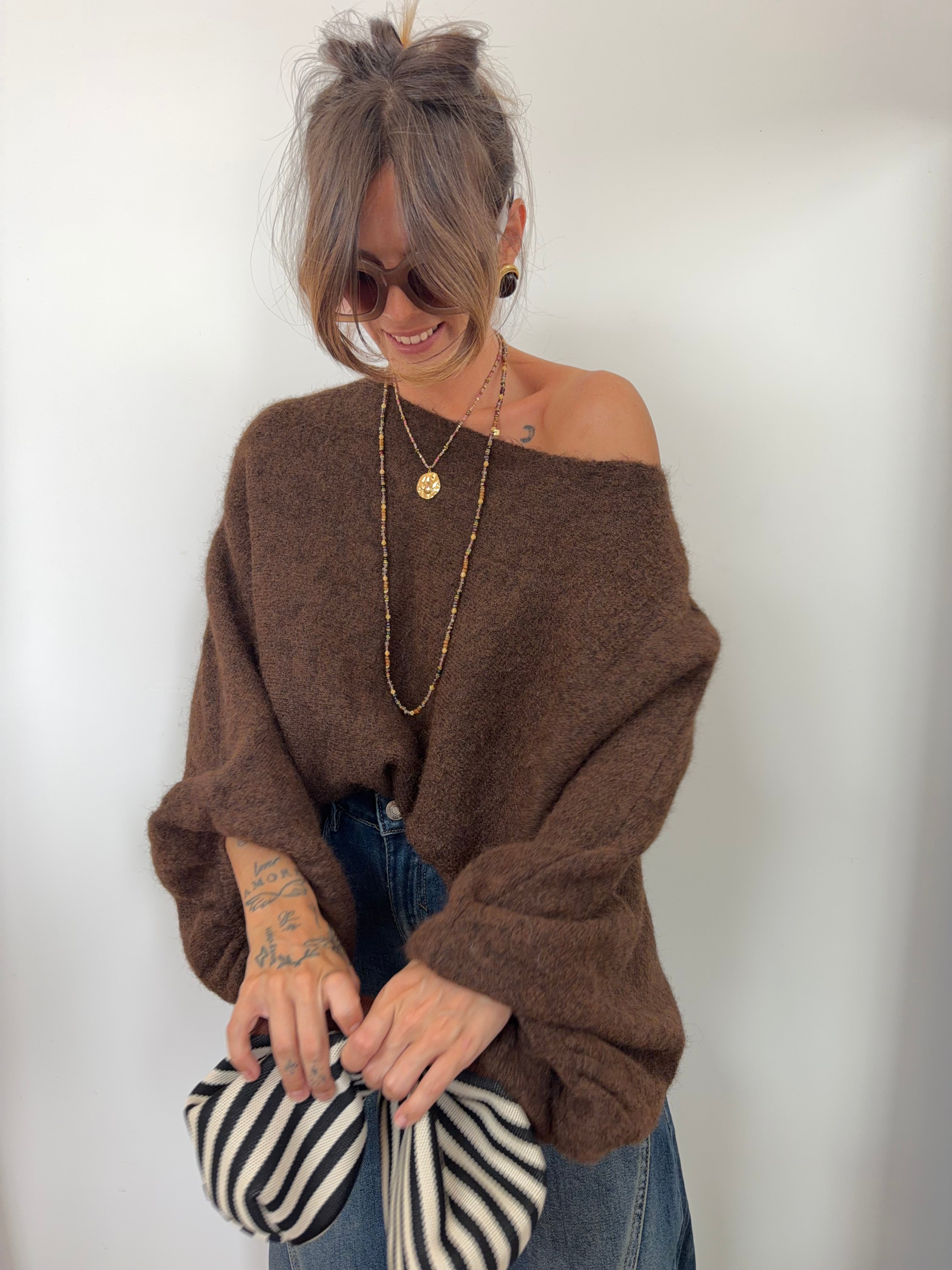 Pull oversize - chocolat