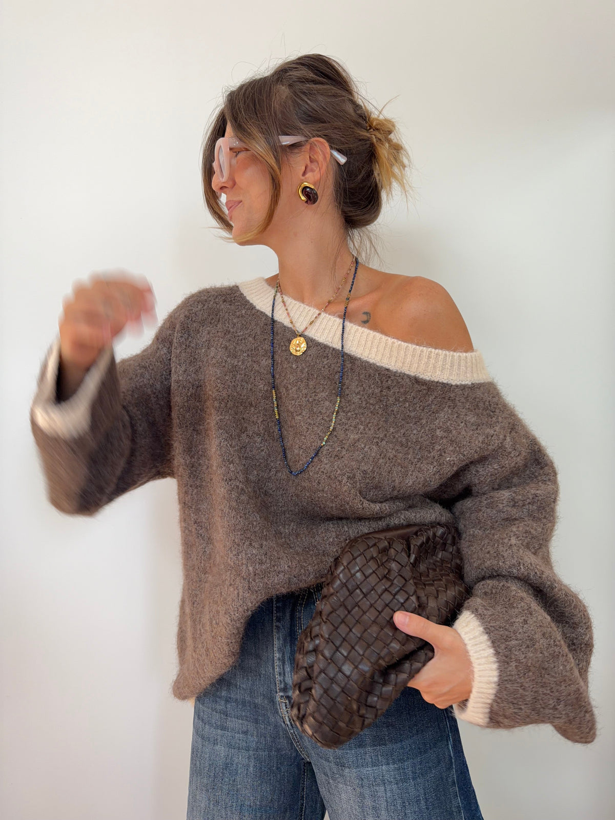 Pull Bali - moka et beige