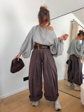 Pantalon  & ceinture Brune  - choco