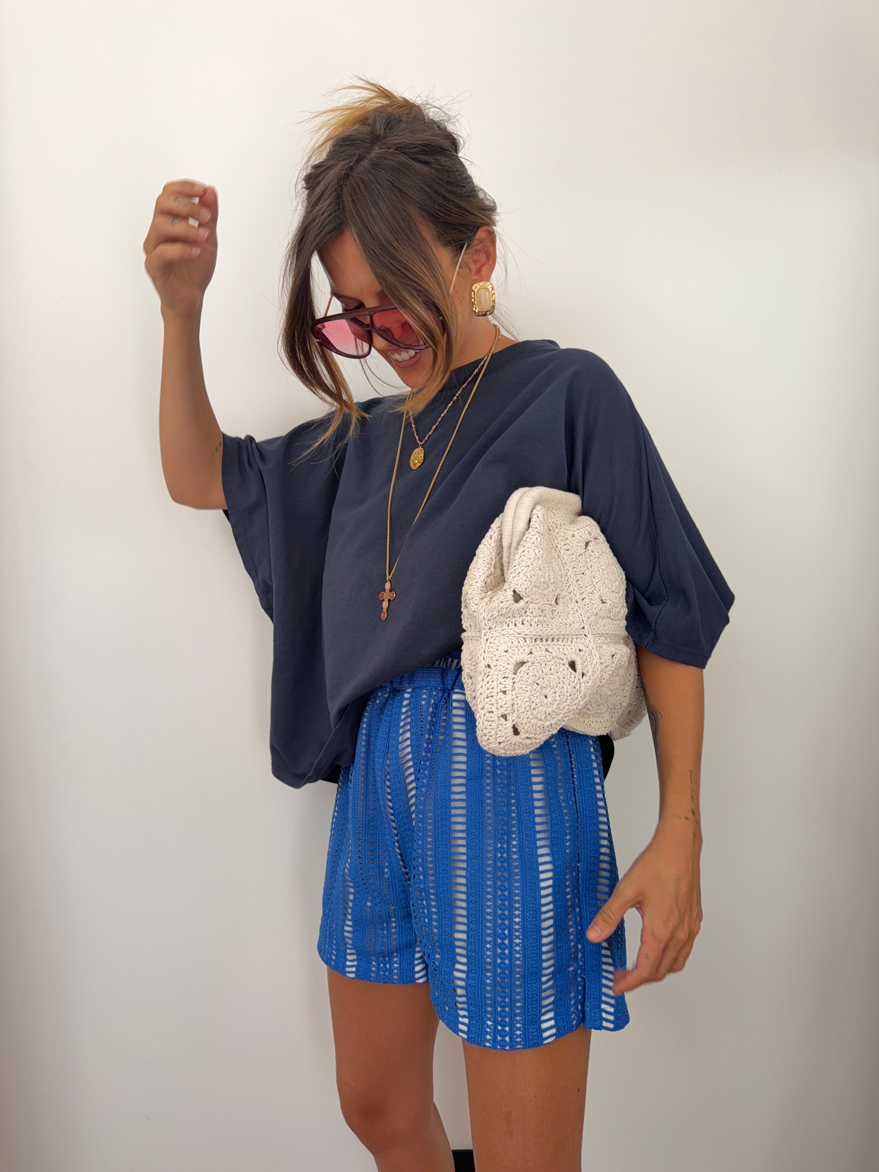 T-shirt épais parfait - bleu marine