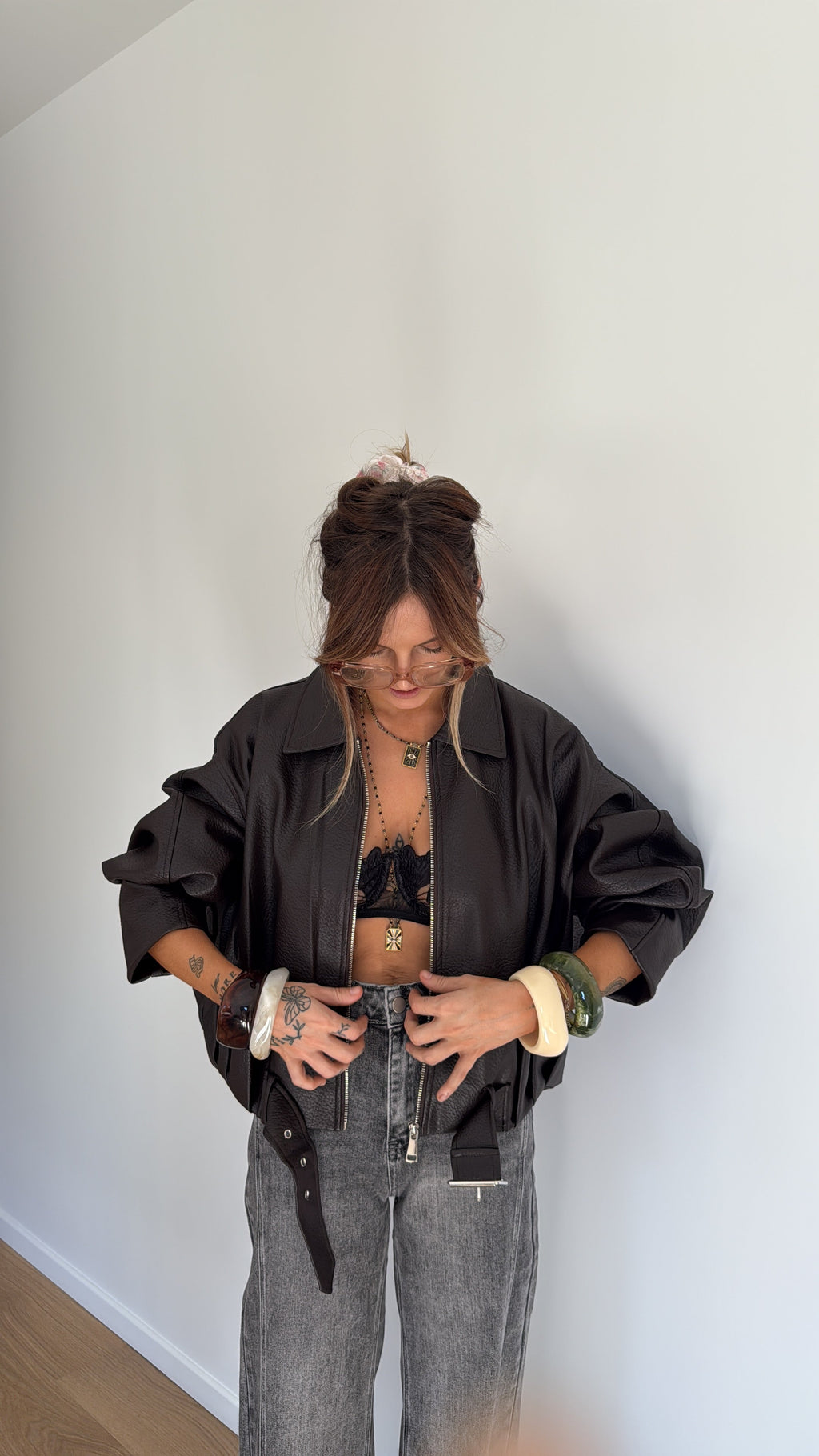 Veste bombers - chocolat