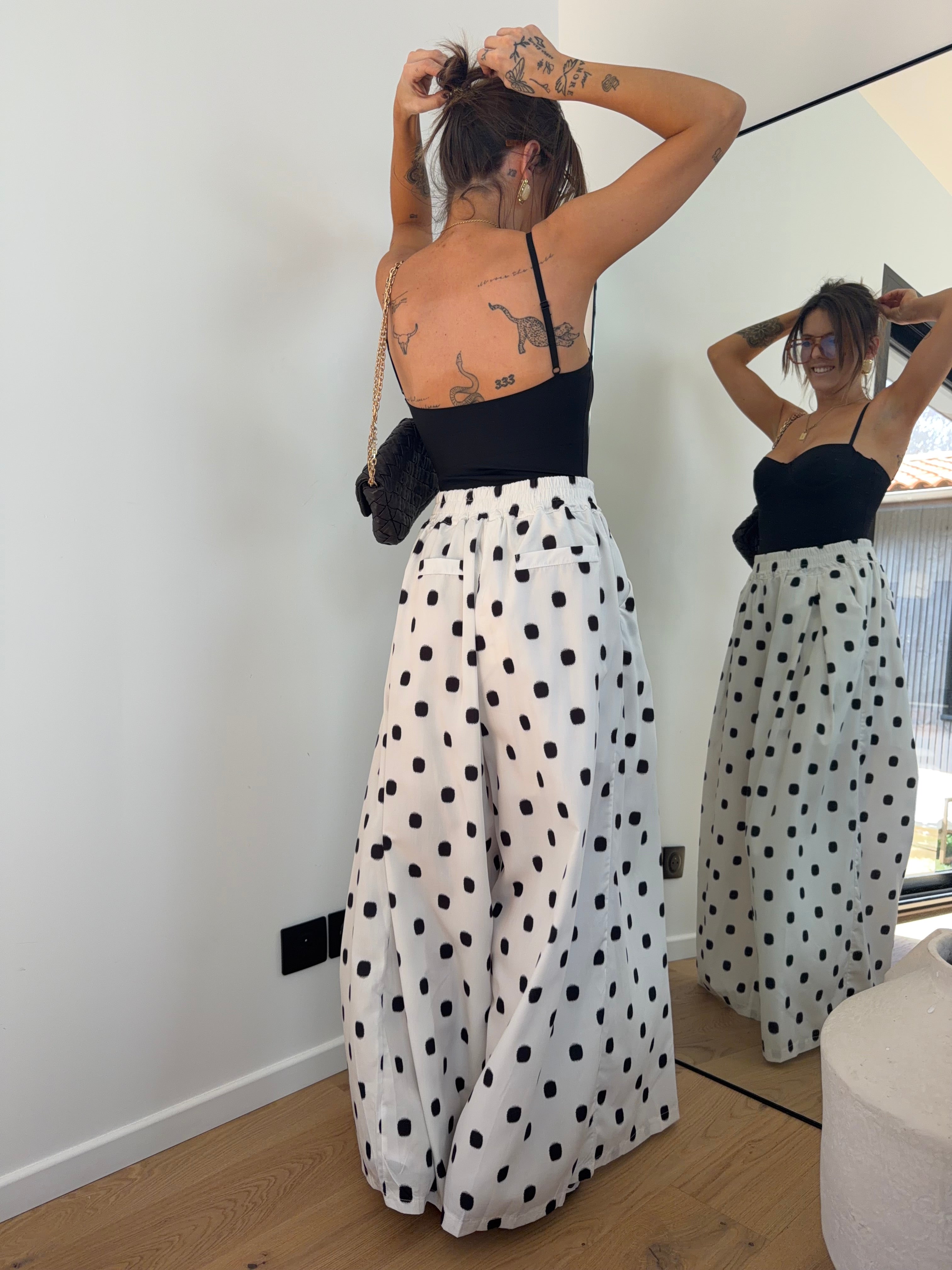 Pantalon à gros pois