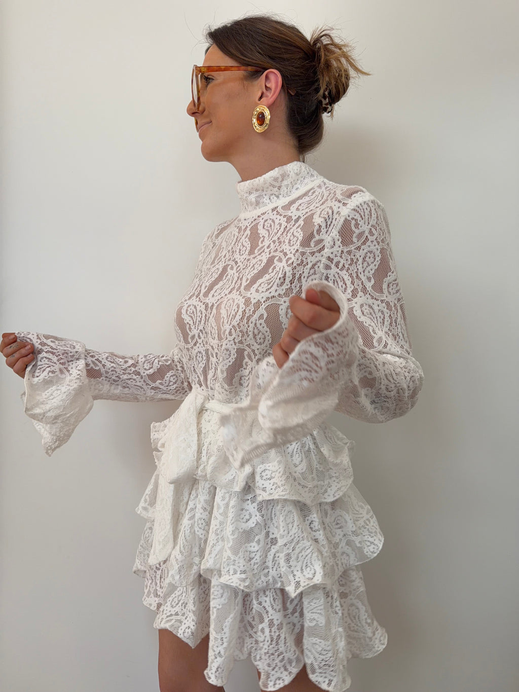 Robe dentelle - blanche