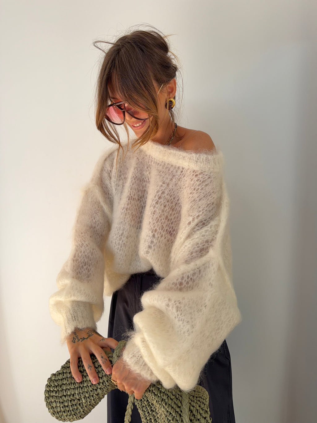 Pull 80% Mohair - beige