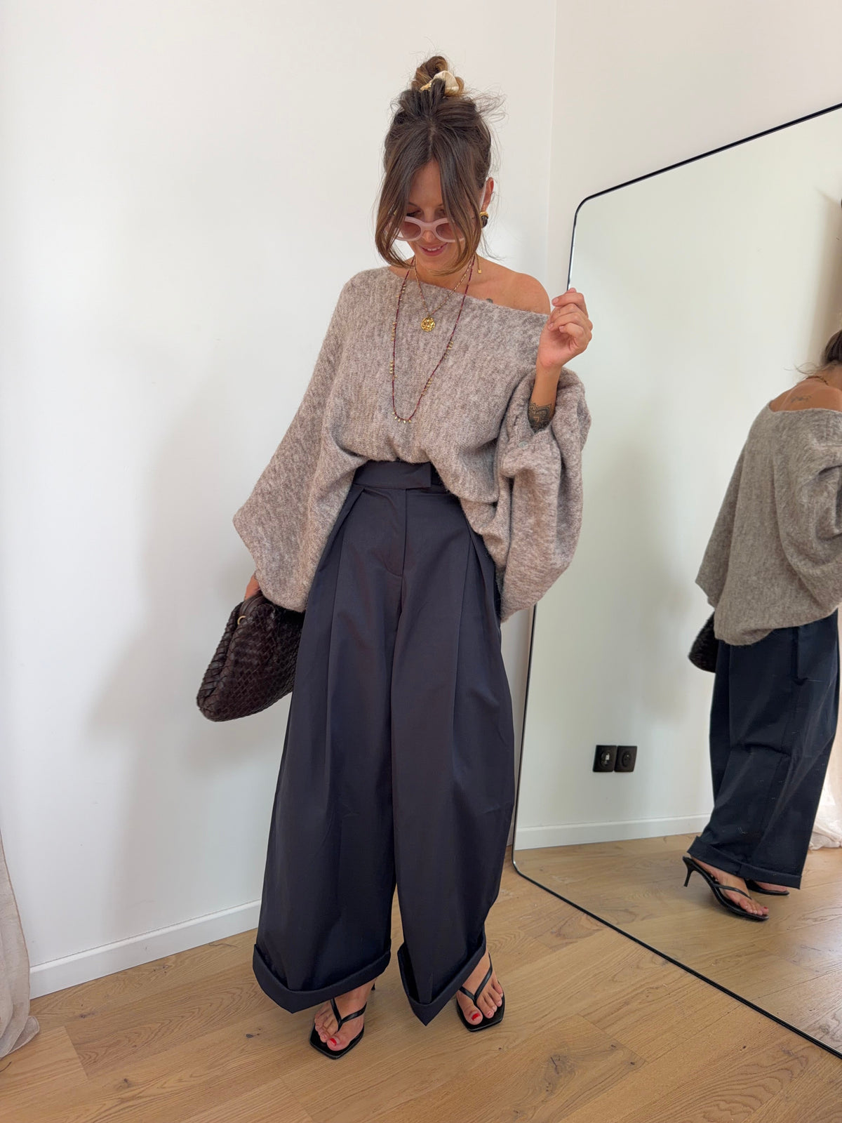 Pantalon droit - bleu