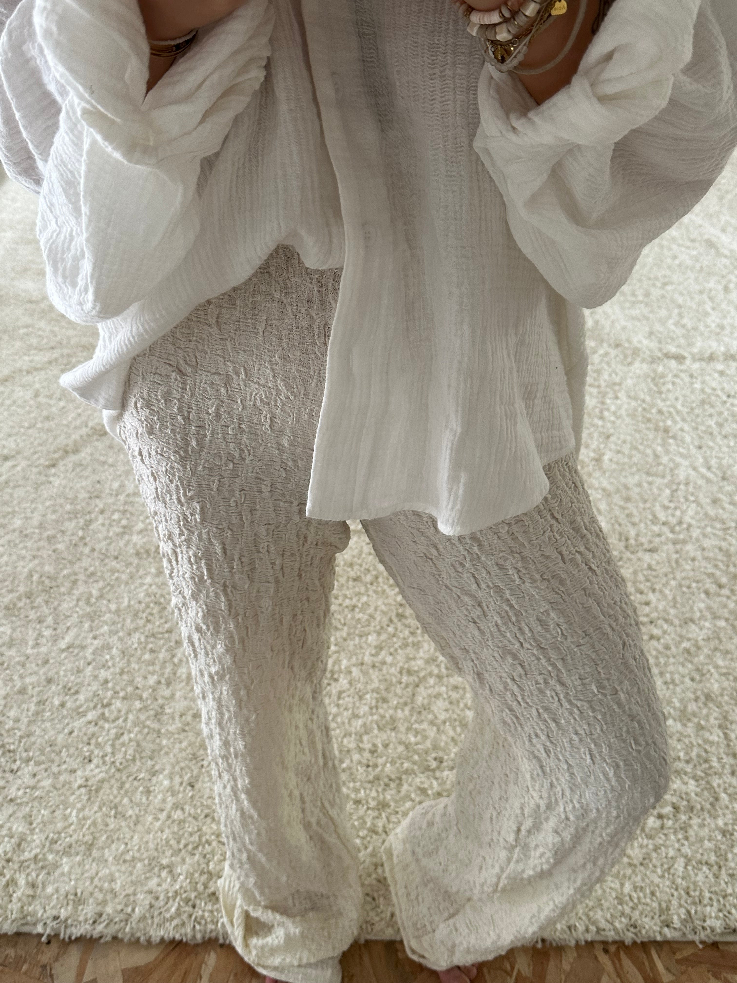 PANTALON FLUIDE - ÉCRU