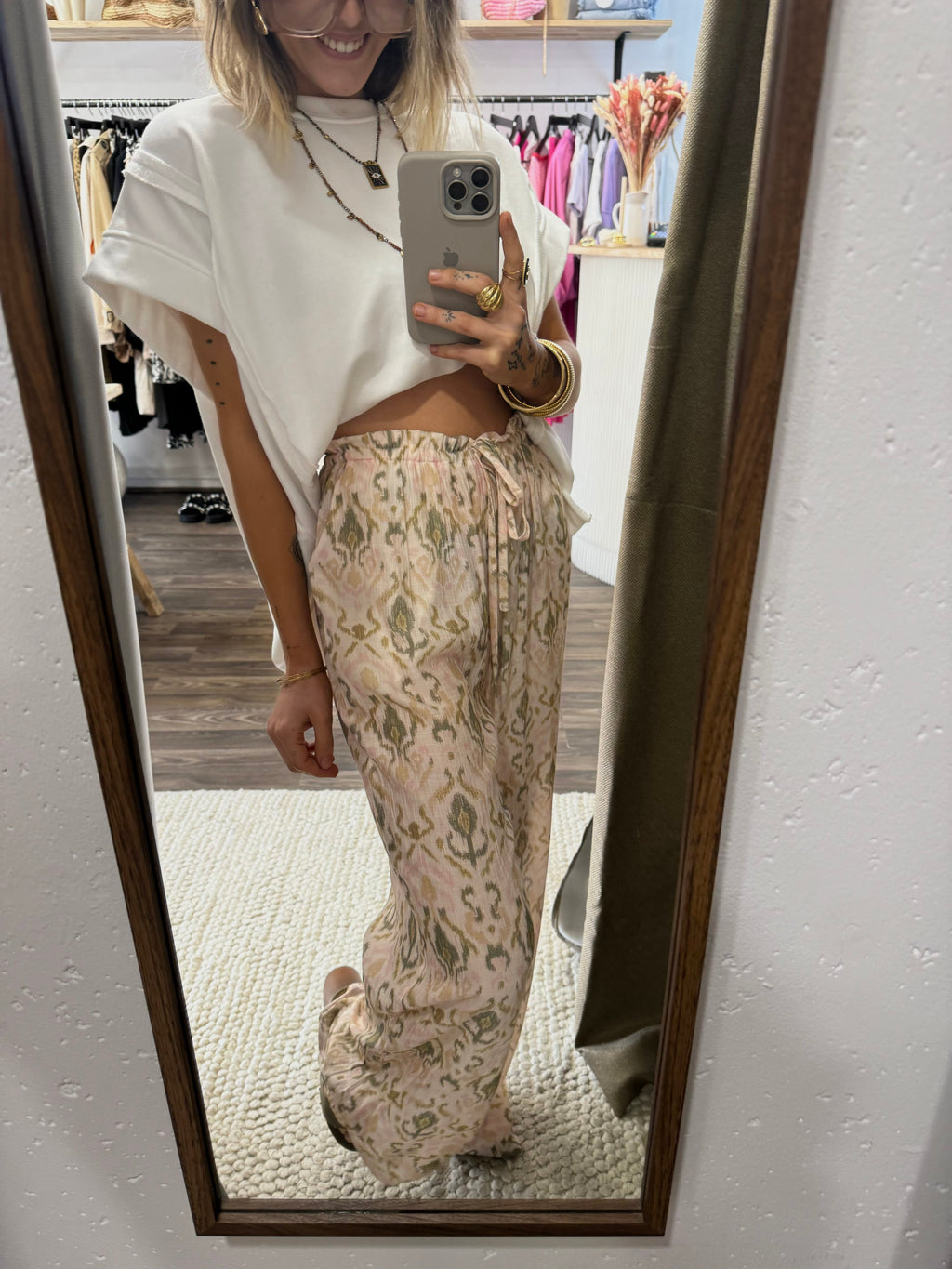 Pantalon fluide - vert d'eau
