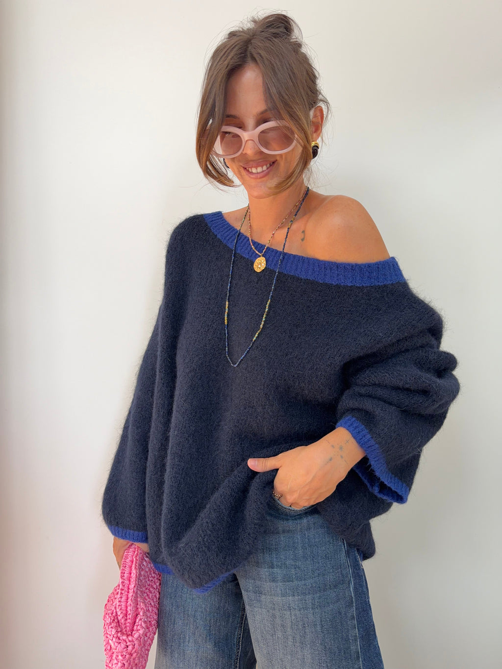 Pull Bali - bleu et bleu électrique