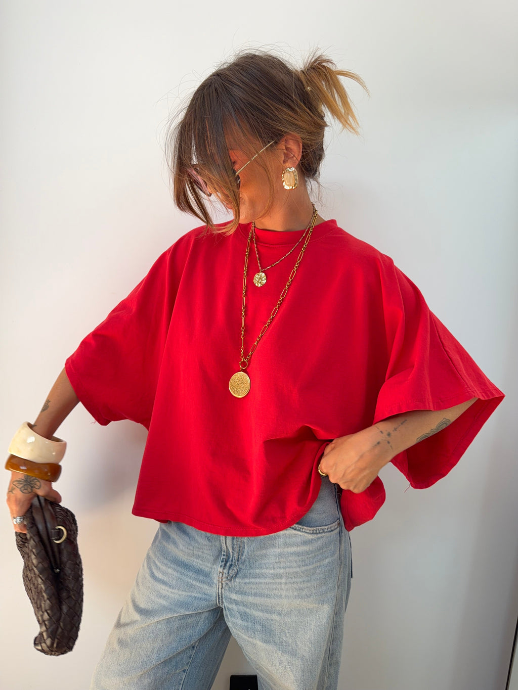 T-shirt épais parfait - rouge