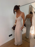 Robe longue en dentelle