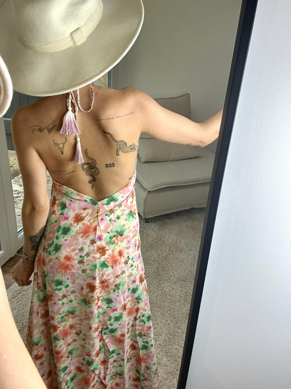 ROBE FLEURI PASTEL - DOS NU